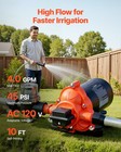 Vevor Water Pressure Pump 110v Ac 4 Gpm 3-chamber Electric Diaphragm Pump 45 Psi
