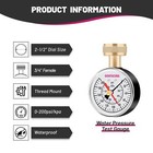0-200psi kpa Water Pressure Test Gauge  2-1 2 Dial Size  3 4 Female Garden Hose