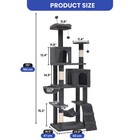 75  Cat Tree Tower Tall Condo Activity Center Kitty House For 20 Lbs Dark Gray