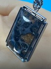 Sericho Pallasite Meteorite Slice Necklace Pendant From Kenya