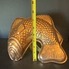 Copper Metal Fish-shaped Jello Gelatin Mold Pan  1-piece Animal Theme