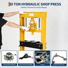 6 12 20 Ton Hydraulic Press W  Press Plates  Adjustable H-frame Floor Shop Press