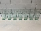 Vintage Coca-cola Green Textured 6  Tall Drinking Glass Set  7-piece Lot