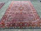 7x10 Purple Antique Rug Oriental Hand-knotted Handmade Real Old Worn Clean 6x9