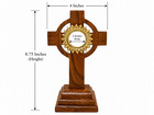 Wooden Cross Monstrance With Brass Relic Holder With Felt Bottom 8 75 Inches