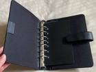 Franklin day Tomer   Black Genuine Leather 7 Ring Classic Planner Binder