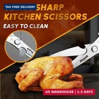 Huusk Kitchen Scissors All Purpose - Stainless Steel Kitchen Shear  Sharp Silver