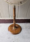 Vintage 1990s Replogle World Classic 16  Floor Standing Globe Turned Wood Stand