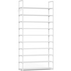 10-tier Shoe Rack Organizer Space Saving Storage W  Hooks Easy Assembly New