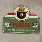 Vintage Smokey The Bear Porcelain Sign Only You Can Prevent Forest Fires Ranger