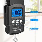  50kg 10g Portable Lcd Electronic Hand Scale Travel Hanging Scale With 100cm Lon
