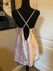 Frederick s Of Hollywood Pink Slip Dress With Black Lace Details
