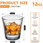 12 Pack Shot Glasses 1 5 Oz Clear Shot Glass Cups Set W  Heavy Base Bar