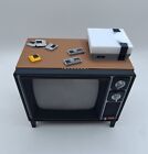 1980s Tv Diorama With Nes Nintendo Video Game Style Prop Desk Art Doll House