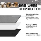 Ginidear Guinea Pig Cage Liner  2 Pack - Washable  Reusable  Leakproof Fleece   
