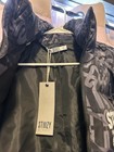 Stiiizy Men s Black Gray Camouflage Puffer Jacket Xs Outdoor Lined Zip Snap