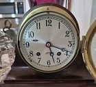 Vintage Chelsea Ship   Bell Clock With Cradle