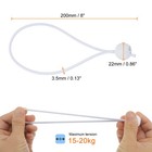 50pcs 8 Inch Heavy Duty Ball Bungee Cords Tarp Cords White