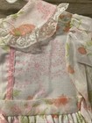 Vintage Bryan Pink And White Lace Trim Puff Sleeve Vintage Ruffles Size 3t    