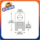 5000 Self Adhesive Clear Plastic Hang Tab Tags Hanger Pegbord Slatwall Hook 12oz