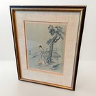 Ling Fu Yang Vtg Art Asian Print Proud Mother Professionally Framed Estate Mcm