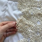 Vintage Handmade Tatted Lace Doily Cream Ecru Floral Medallion Table Runner 12 5