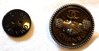Chanel 100  Authentic  Gold silver Shaking Hands Kit Of  Button Cc Logo Cardigan