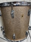Rare  1960 s Ludwig   Keystone Badge 16x16  Floor Tom   Champagne Sparkle  read 