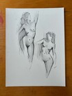 Original Charcoal Figure Drawing Signed Ooak Fine Art Study