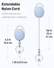 2 Pack Retractable Keychain  Retractable Badge Reel  Heavy Duty Badge Holder Cli