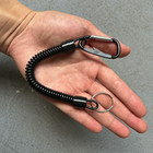 2pcs Tactical Retractable Keychain Lanyard Elastic Anti-lost Phone Gear Rope