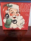 Vintage Mcm Christmas Wrapping Paper Original Box Telephone Santa 50s 60s