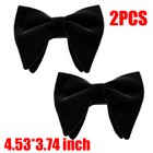 2pcs Oversize Velvet Bow Tie Big Bowtie Pre-tied Wedding Party Ties Bowknots Usa