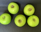 5 Faux Fake Granny Smith Green Apples Fruit Decor Farmhouse Staging Prop Lot