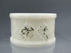 C 1907 Rare Glass Drum Patriotic Candy Container Bank White E a 195 Antique