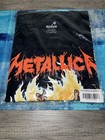 Metallica Flower Skull Flames Red Logo Black T-shirt  Size Medium Cotton New