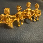 Vintage Kirks Folly Gold Plated Angel Cherub Hair Barrette Clip  Made In France
