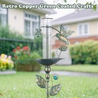 Outdoor 7  Glass Rain Gauge  Adjustable Metal Tube For Garden Decor