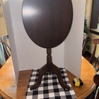 Vintage  tilt Top  90s  oval End Side Accent Table  the Bombay Company 