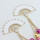 2pcs Phone Shell Accessories Diy Alloy Fan Tassel Phone Case Ornaments