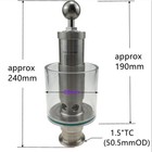 Adjustable Tri Clamp Spunding Valve  Straight Style With Repair Cup  0 2-2 2 Bar