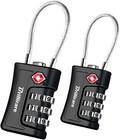 2 4 Pack Tsa Approved Luggage Locks Combination Travel Padlock 3-digit Waterproo