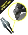 Exercise Bike Ratchet Straps - Recumbent Indoor Cycling Fitness Pair - 13in R l 