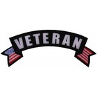 Veteran Large Top Rocker Patch 11  X 3 5   Biker Vet Patch American Flag Tips