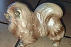 Vintage Ceramic Pomeranian Pekingese Dog Figure Figurine