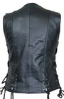 Women s Leather Vest Slim Fitted Biker Vest Cowl Club Vest Rocker Vest