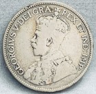 1915 Canada 25 Cents Silver Coin