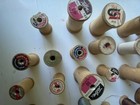 Wooden Spools With Thread Sewing Vintage Lot Coats   Clarks Assorted Sizes  28 -