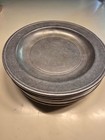 8 Vintage Wilton Armetale  pewter  10 Inch Plates Set   Rwp Columbia  Pa