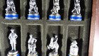 1983 Franklin Mint Historical Society Pewter Civil War Chess Set Please Read